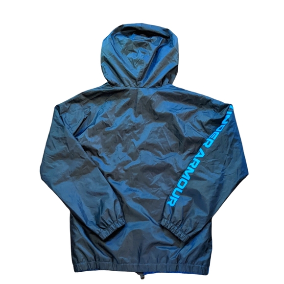 Big Boy Under Armour Windbreaker, Zip-up Jacket, Water Repellent and Windproof - Picture 2 of 6